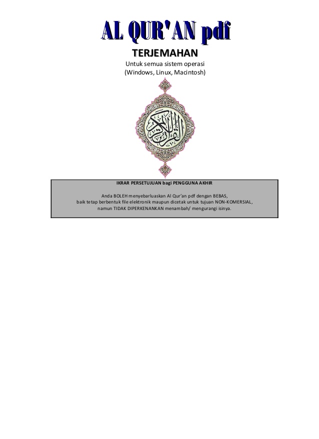 Al-quran indonesia dan terjemahan pdf